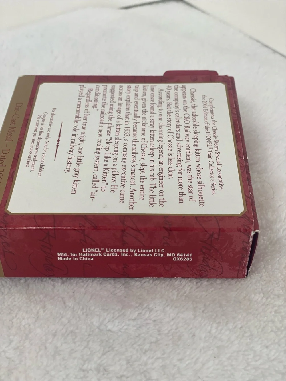Hallmark Keepsake Tender Lionel Chessie System Steam Special Train 2001 Decor